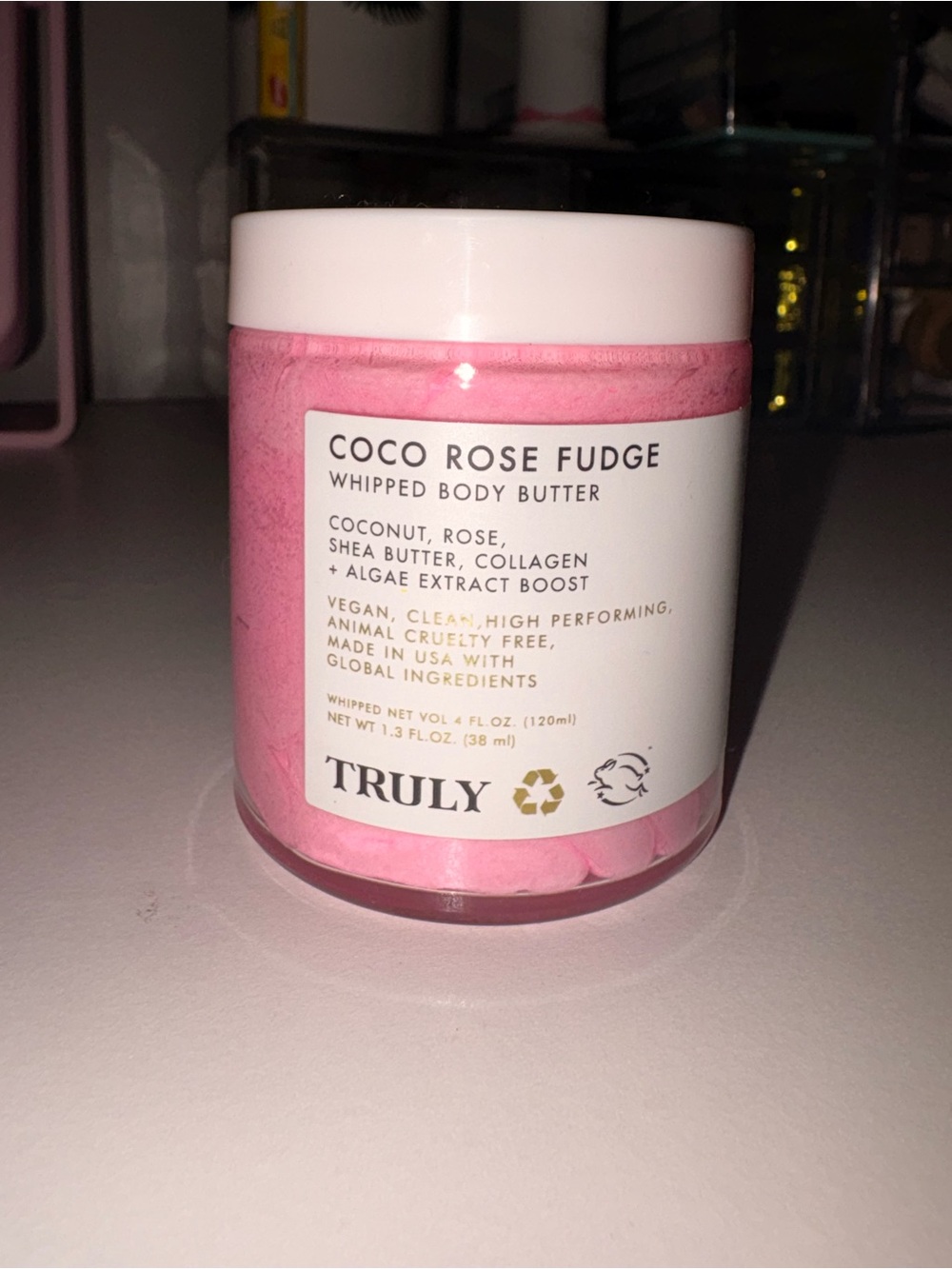 TRULY Coco Rose Fudge Whipped Body Butter - Pink
